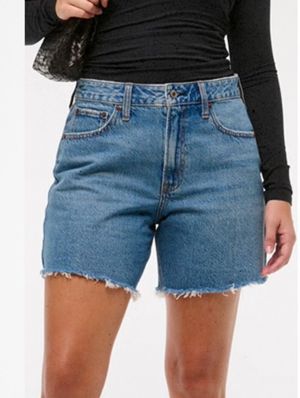 Abercrombie Dad Shorts High Rise Curve Love Size 29